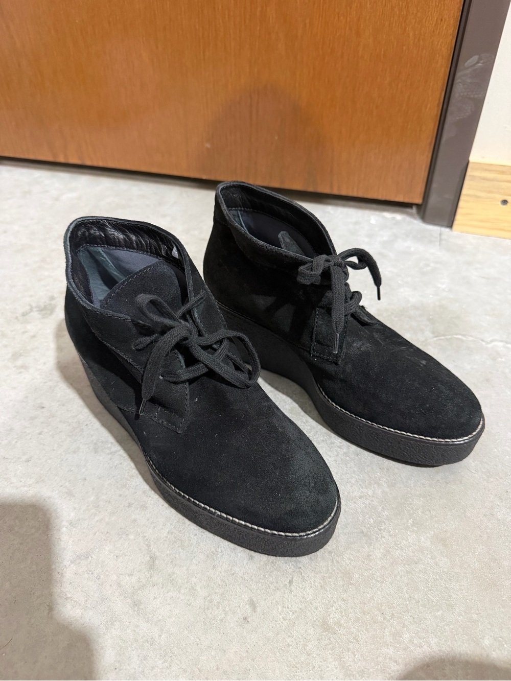 Saks Fifth Avenue Black Suede Chukka Boots